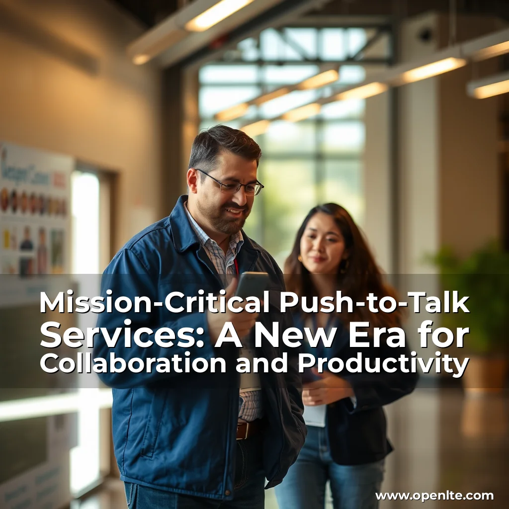 Read more about the article Mission-Critical Push-to-Talk Services: A New Era for Collaboration and Productivity