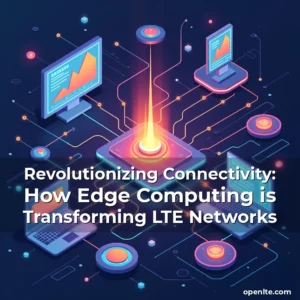 Artistic representation for Revolutionizing Connectivity: How Edge Computing is Transforming LTE Networks