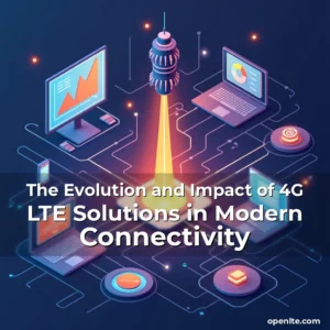 Artistic representation for The Evolution and Impact of 4G LTE Solutions in Modern Connectivity